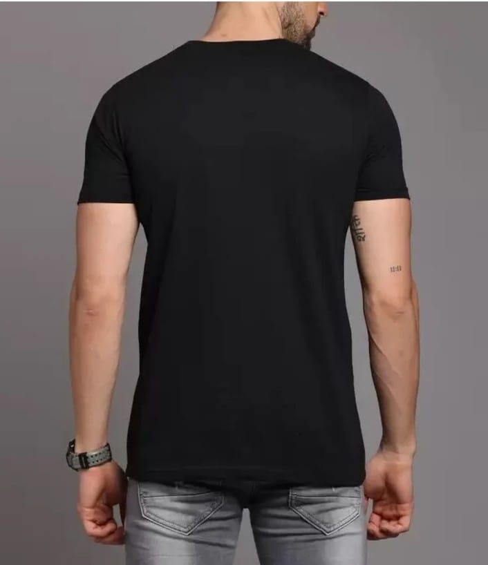 Black Premium Cotton Round Neck T-Shirt