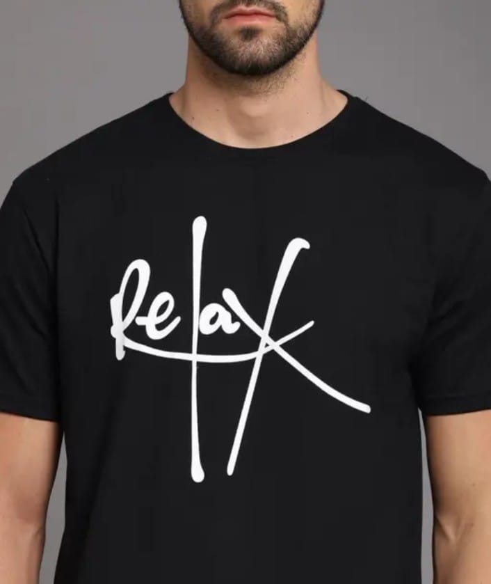 CHILL IN STYLE – The "Relax" Signature Black Tee